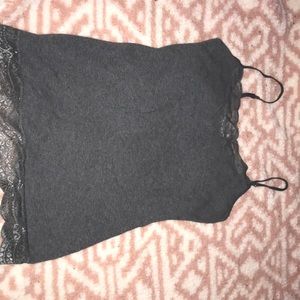 Express grey tank top with built in bra